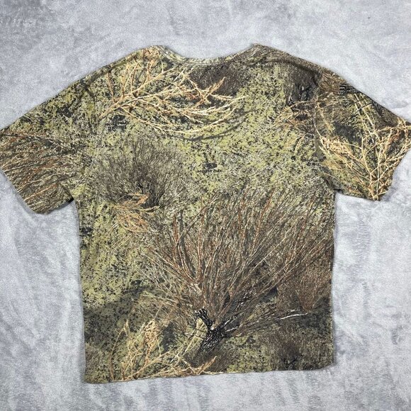 Mossy Oak Brush‎ Camo T Shirt Large 42-44 Short Sleeve  Hunting Tee - Picture 6 of 6